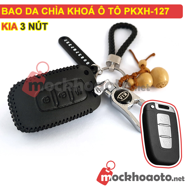 Bao da chìa khoá ô tô KIA 3 nút PKXH-127