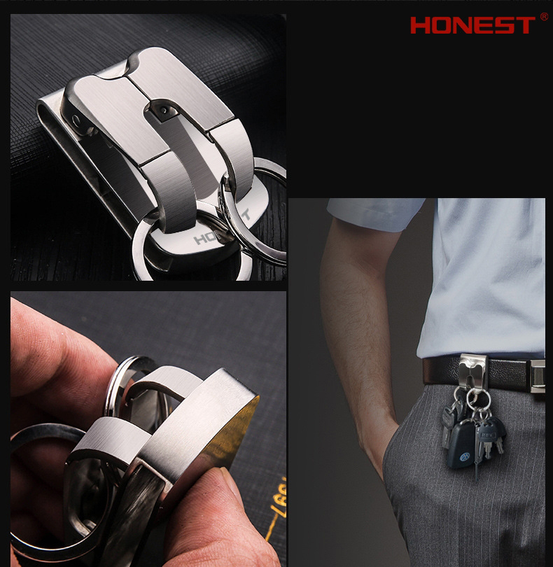 Móc khóa đeo thắt lưng dành cho quý ông hàng  chính hãng honest MK182