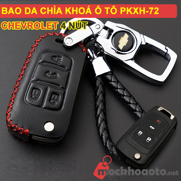 Bao da chìa khóa ô tô Chevrolet 4 nút PKXH-72
