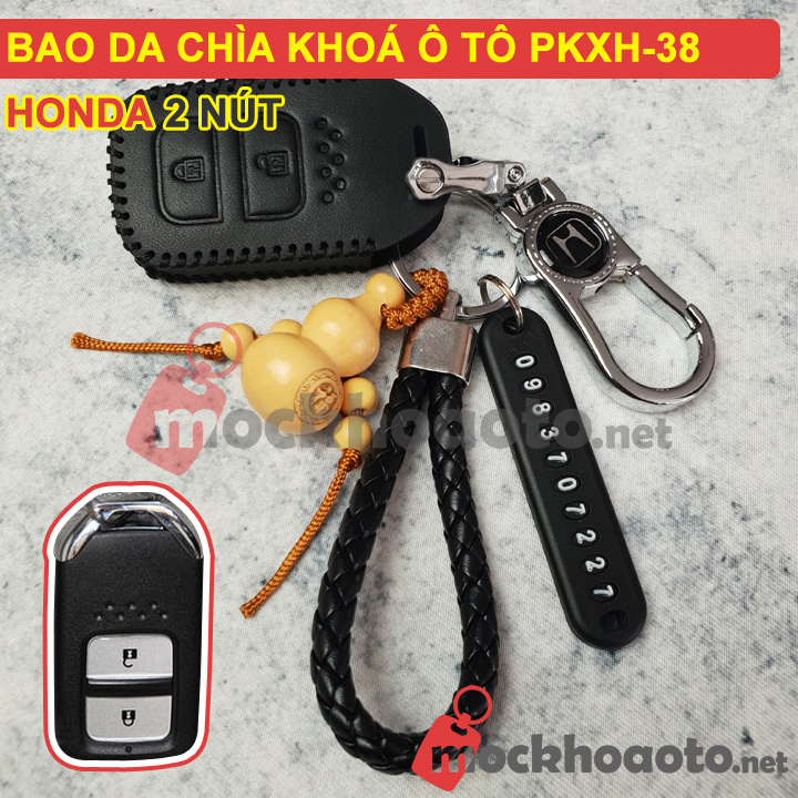 Bao da chìa khoá ô tô Honda 2 nút PKXH-38
