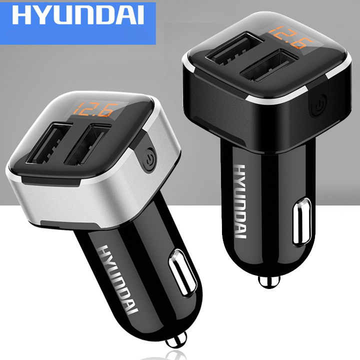 Tẩu sạc ô tô Hyundai siêu nhỏ 2 cổng USB PKXH-83