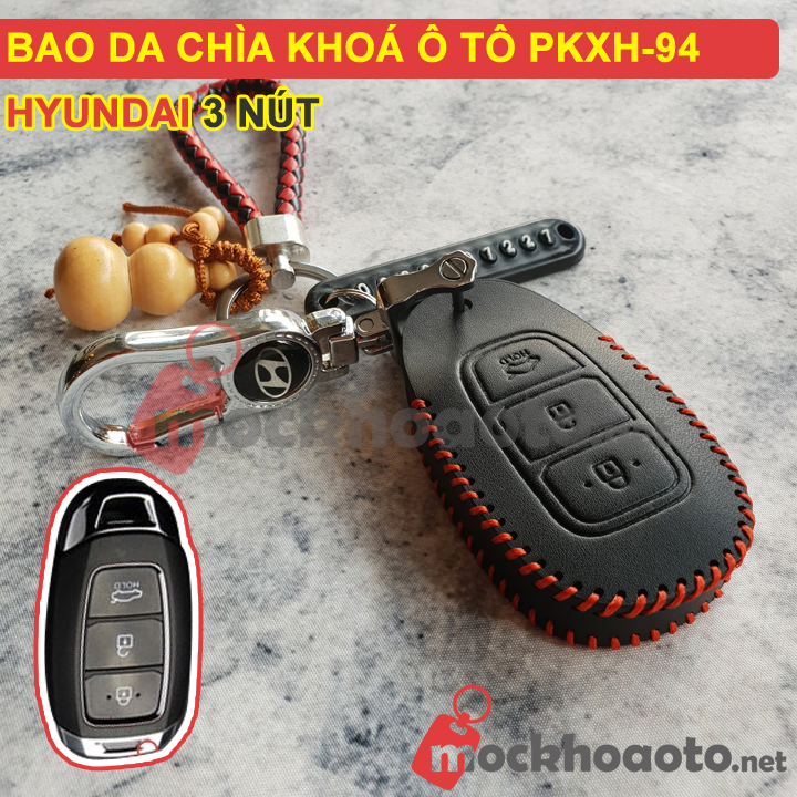 Bao da chìa khoá ô tô Hyundai 3 nút PKXH-94