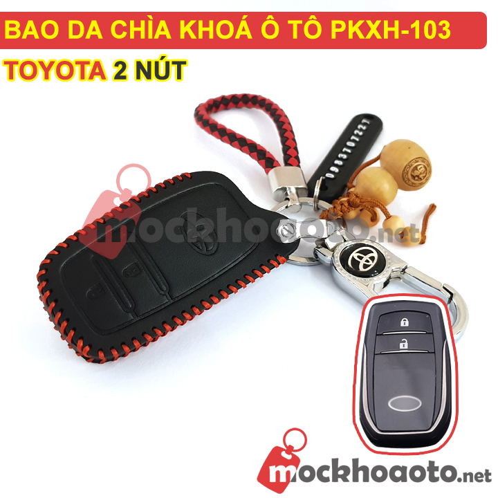 Bao da chìa khóa ô tô Toyota 2 nút PKXH-103