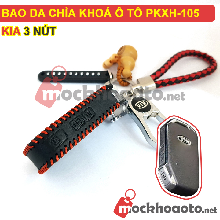Bao da chìa khóa ô tô KIA 3 nút PKXH-105