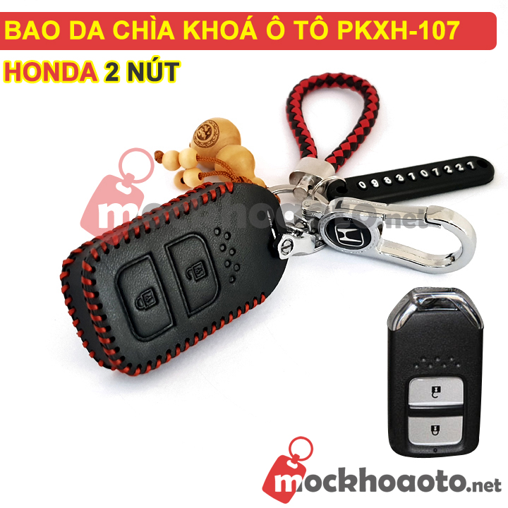 Bao da chìa khoá ô tô Honda 2 nút PKXH-107