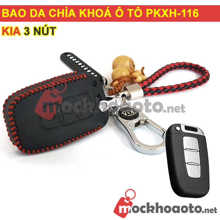 Bao da chìa khoá ô tô KIA 3 nút PKXH-116