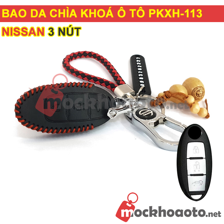 Bao da chìa khoá ô tô Nissan 3 nút PKXH-113