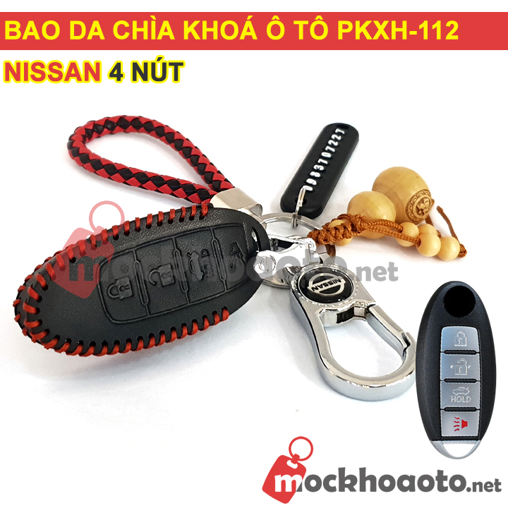 Bao da chìa khoá ô tô Nissan 4 nút PKXH-112