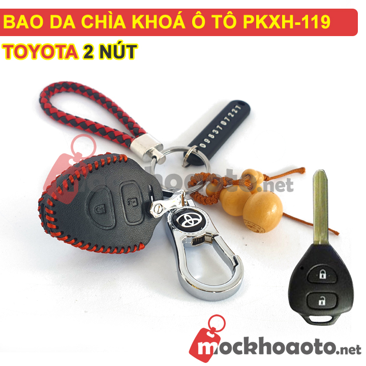 Bao da chìa khoá ô tô Toyota 2 nút PKXH-119