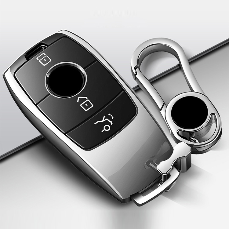 Ốp chìa xe ô tô Mercedes Benz TPU cao cấp PKXH-181 (Bạc)